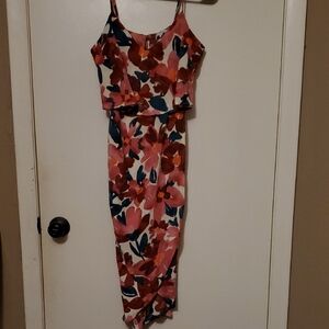 Gilli Floral Spaghetti Strap Dress XSP Petite Fitted Summer Dress